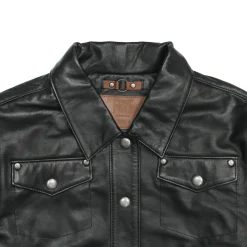 Clearance Frye Leather Shirt Black