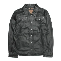 Clearance Frye Leather Shirt Black