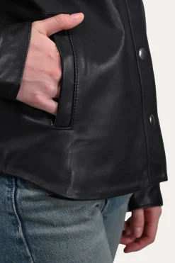 Clearance Frye Leather Shirt Black