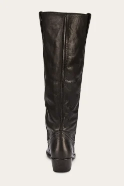 New Frye Carson Pull On Wide Calf Black