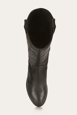 New Frye Carson Pull On Wide Calf Black