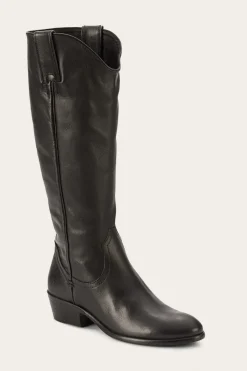 New Frye Carson Pull On Wide Calf Black
