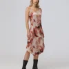 Outlet Frye Charmeuse Lace Trim Slip Midi Dress