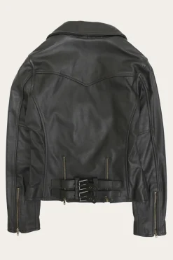 Outlet Frye Classic Biker Leather Jacket