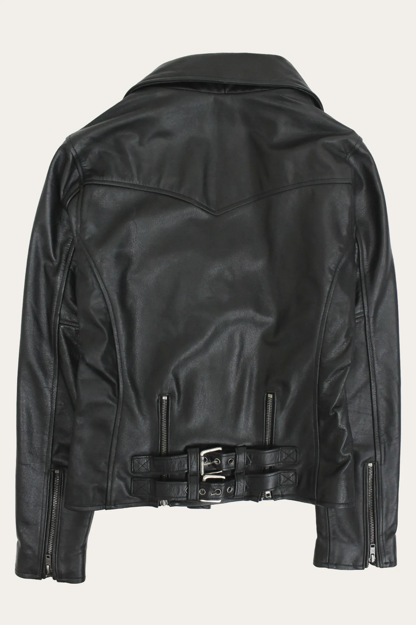 Outlet Frye Classic Biker Leather Jacket