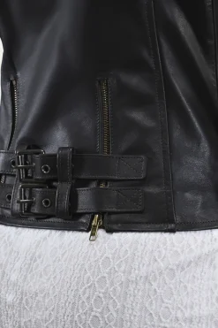 Outlet Frye Classic Biker Leather Jacket