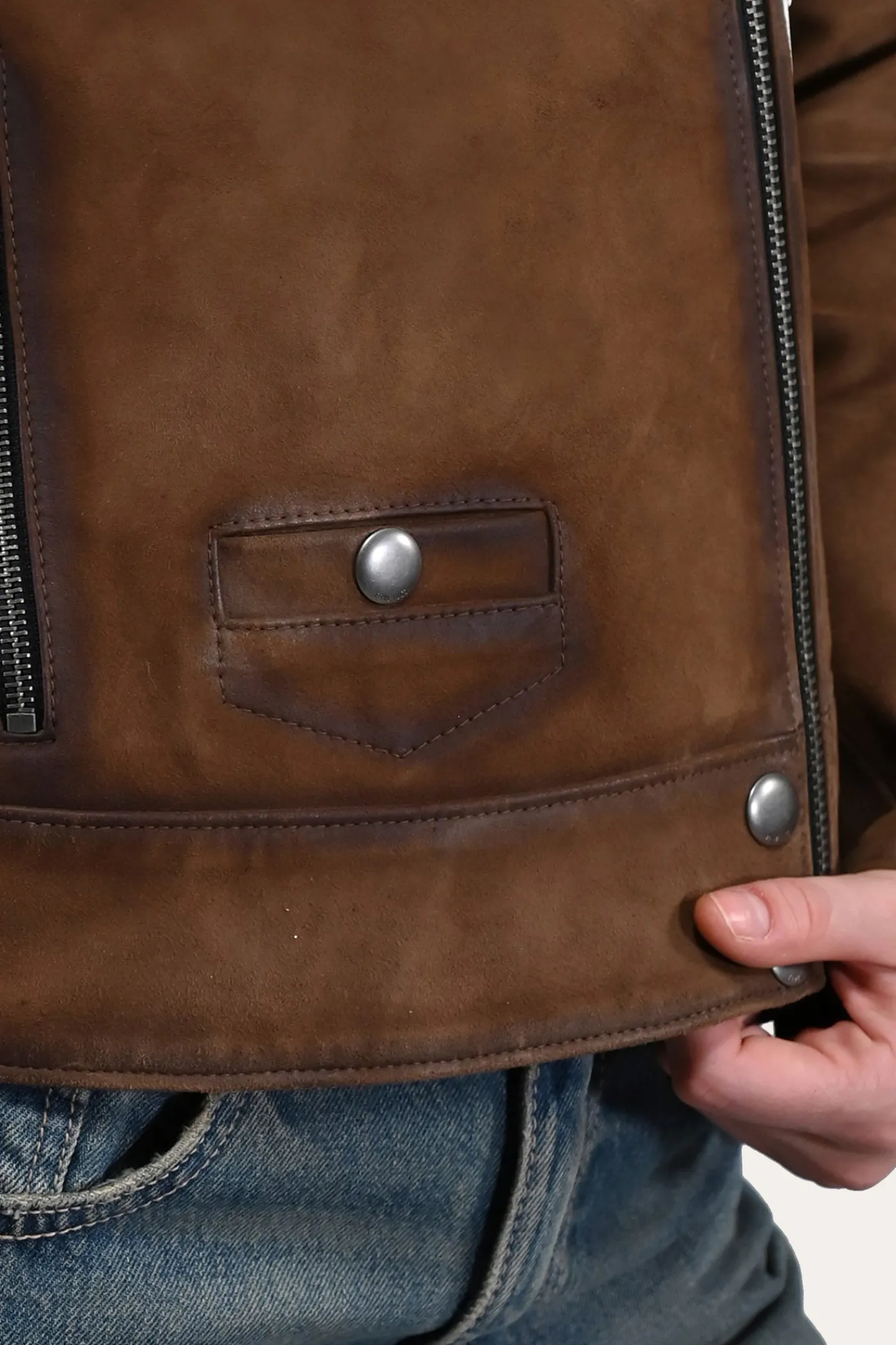 Discount Frye Biker Jacket Dark taupe