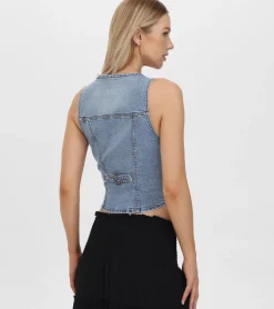 Discount Frye Denim Vest Meadow Wash