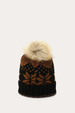 Online Frye Fair Isle Beanie With Cuff & Faux Fur Pom