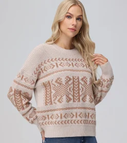 Online Frye Fairisle Crewneck Pullover Oatmeal Heather