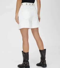 Outlet Frye High Waisted Belted Short Coconut Wash