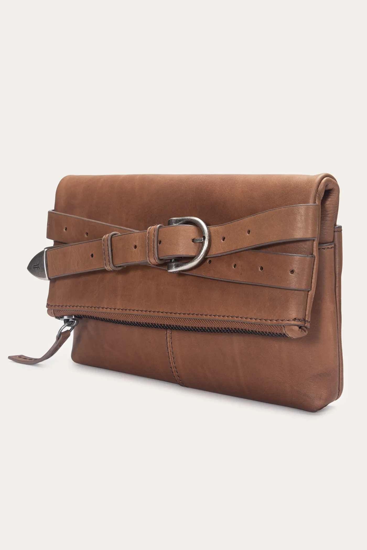 Clearance Frye Jean Crossbody Clutch Cognac