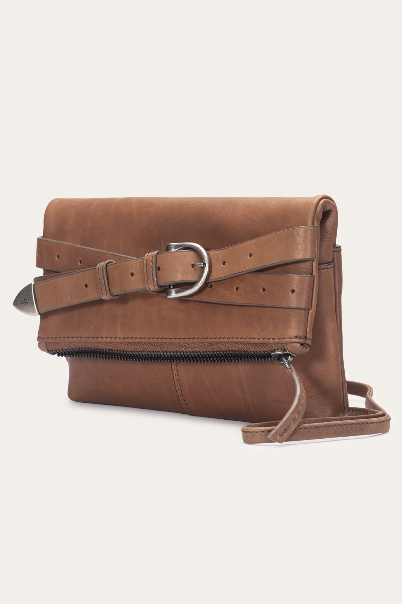 Clearance Frye Jean Crossbody Clutch Cognac