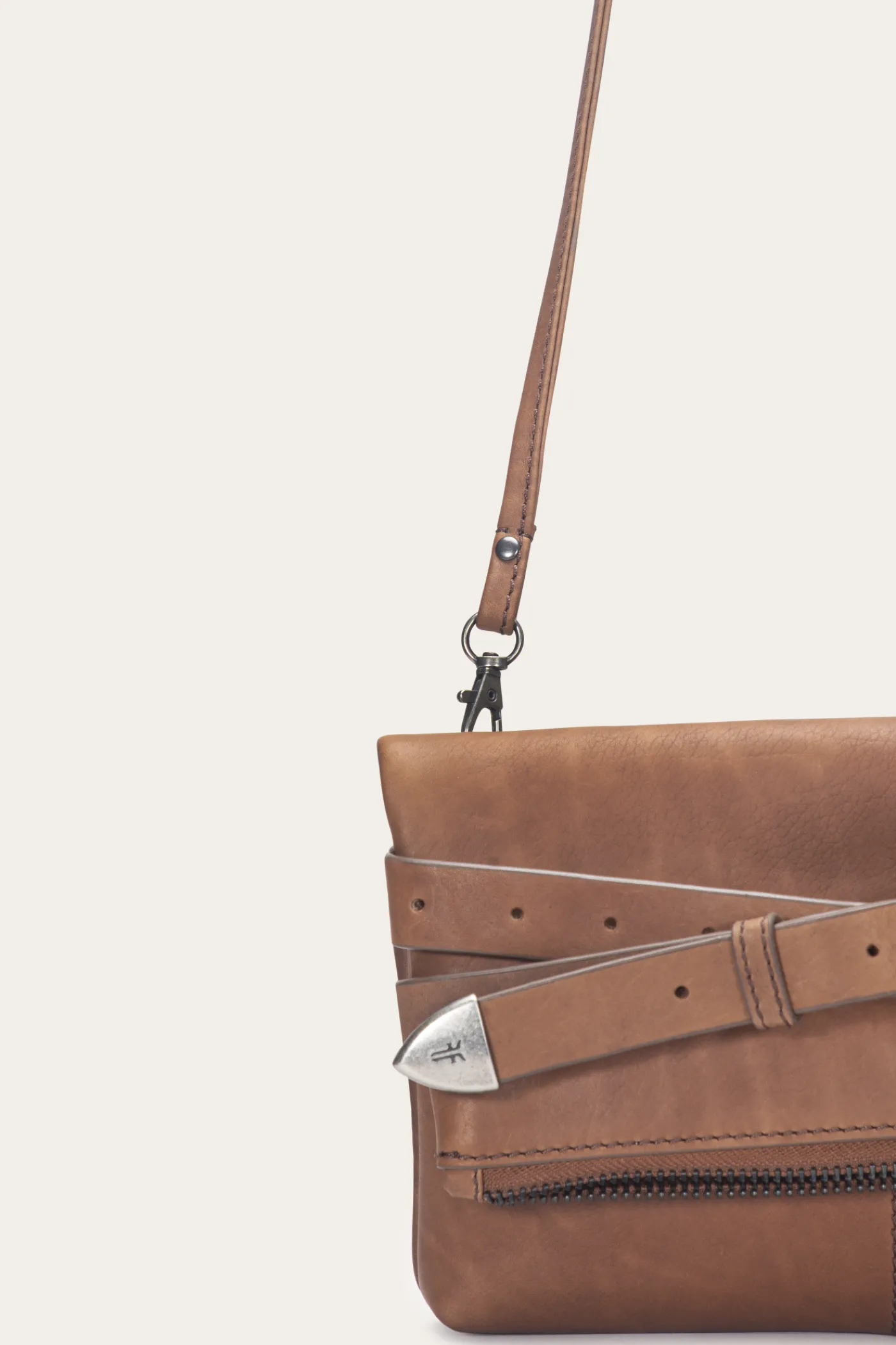 Clearance Frye Jean Crossbody Clutch Cognac