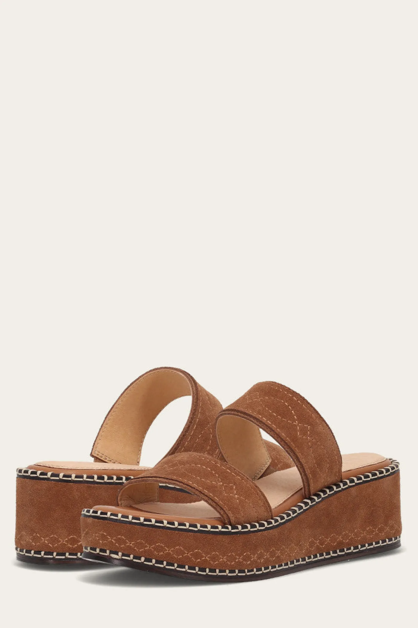 Clearance Frye Joy Woodstock 2 Band Platform Slide