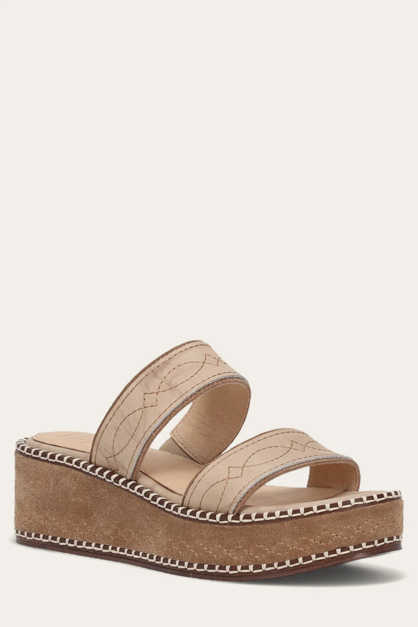 Clearance Frye Joy Woodstock 2 Band Platform Slide