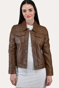 Best Frye Trucker Jacket Medium Brown