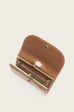 Sale Frye Melissa Clip Purse Cognac