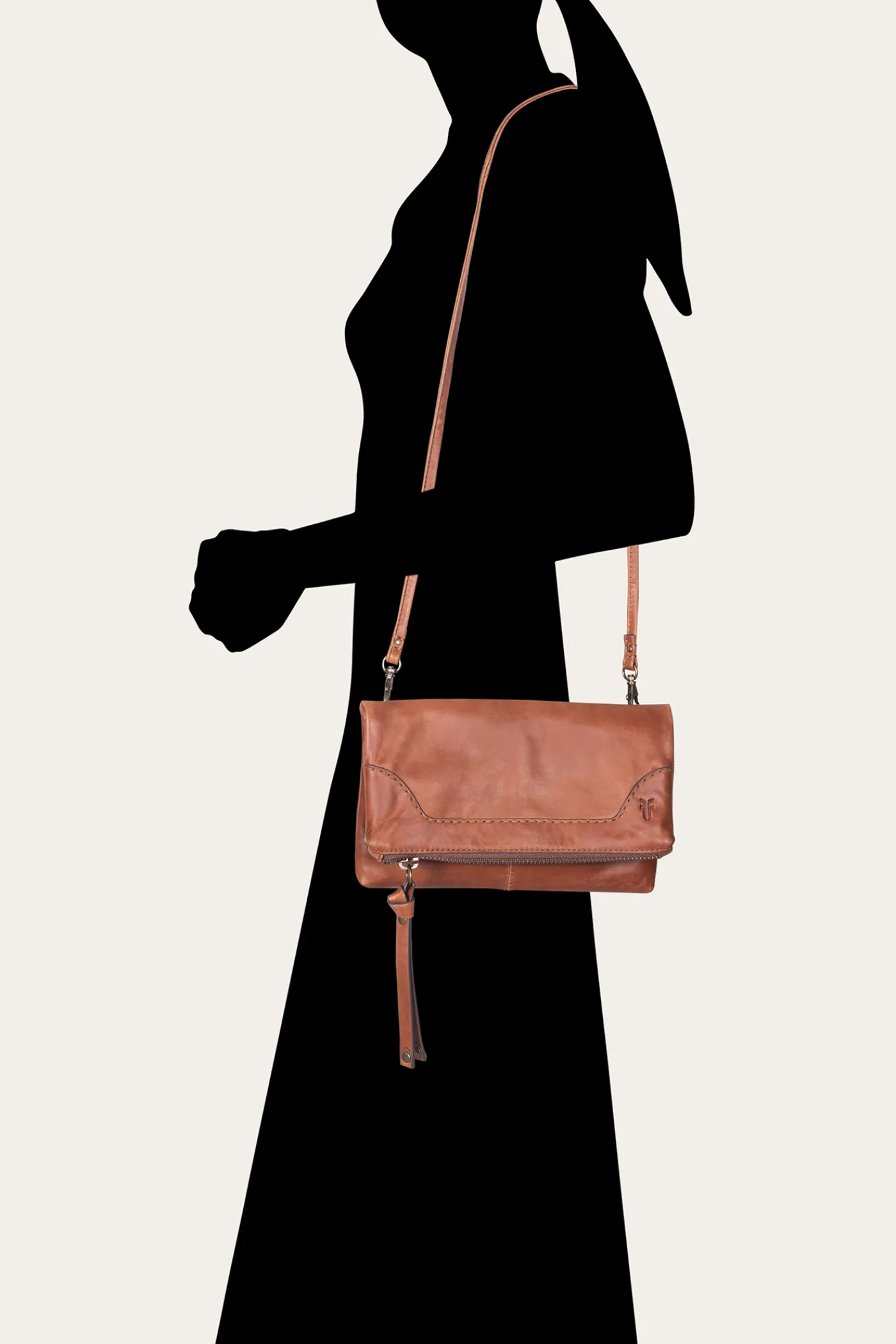 Frye Melissa Crossbody Clutch Cognac