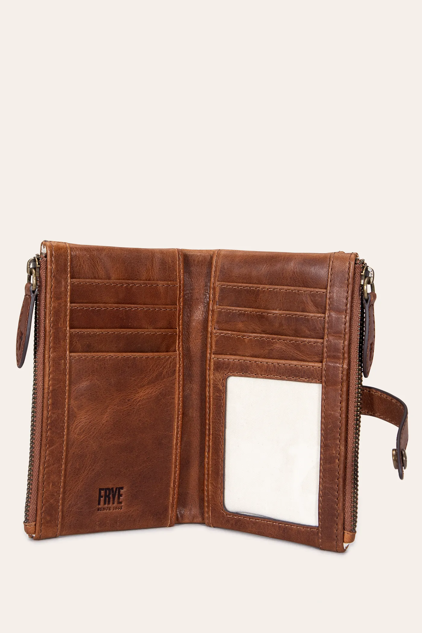 Clearance Frye Melissa Double Zip Wallet