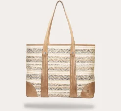 Sale Frye Melissa Straw Shopper Beige