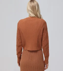 Frye Mixed Stitch Button Front Cardigan