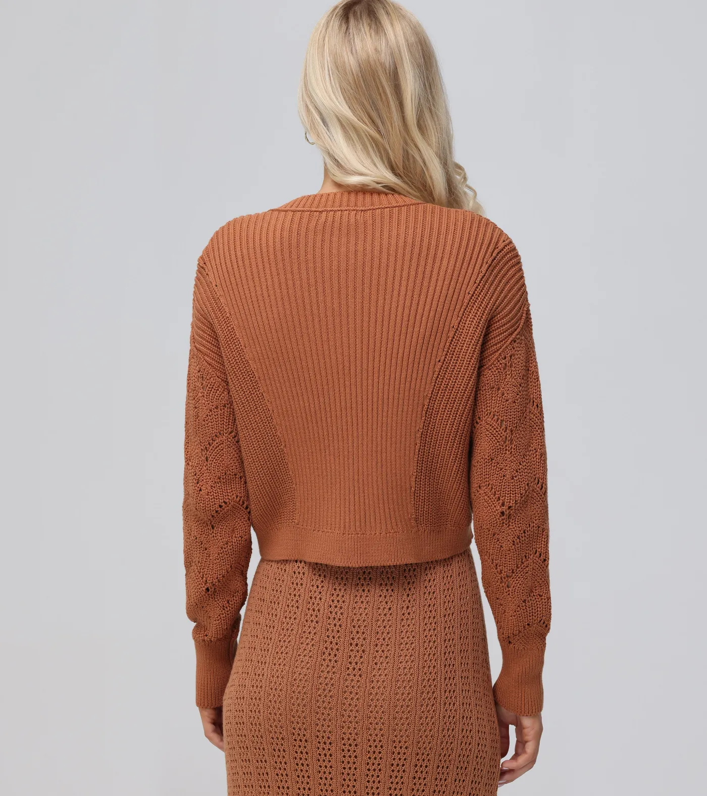 Frye Mixed Stitch Button Front Cardigan