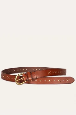 New Frye 25MM Beaded Perf Belt