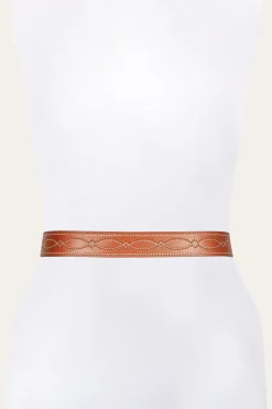 Clearance Frye 40MM Belt 2-Tone Stitch Tan