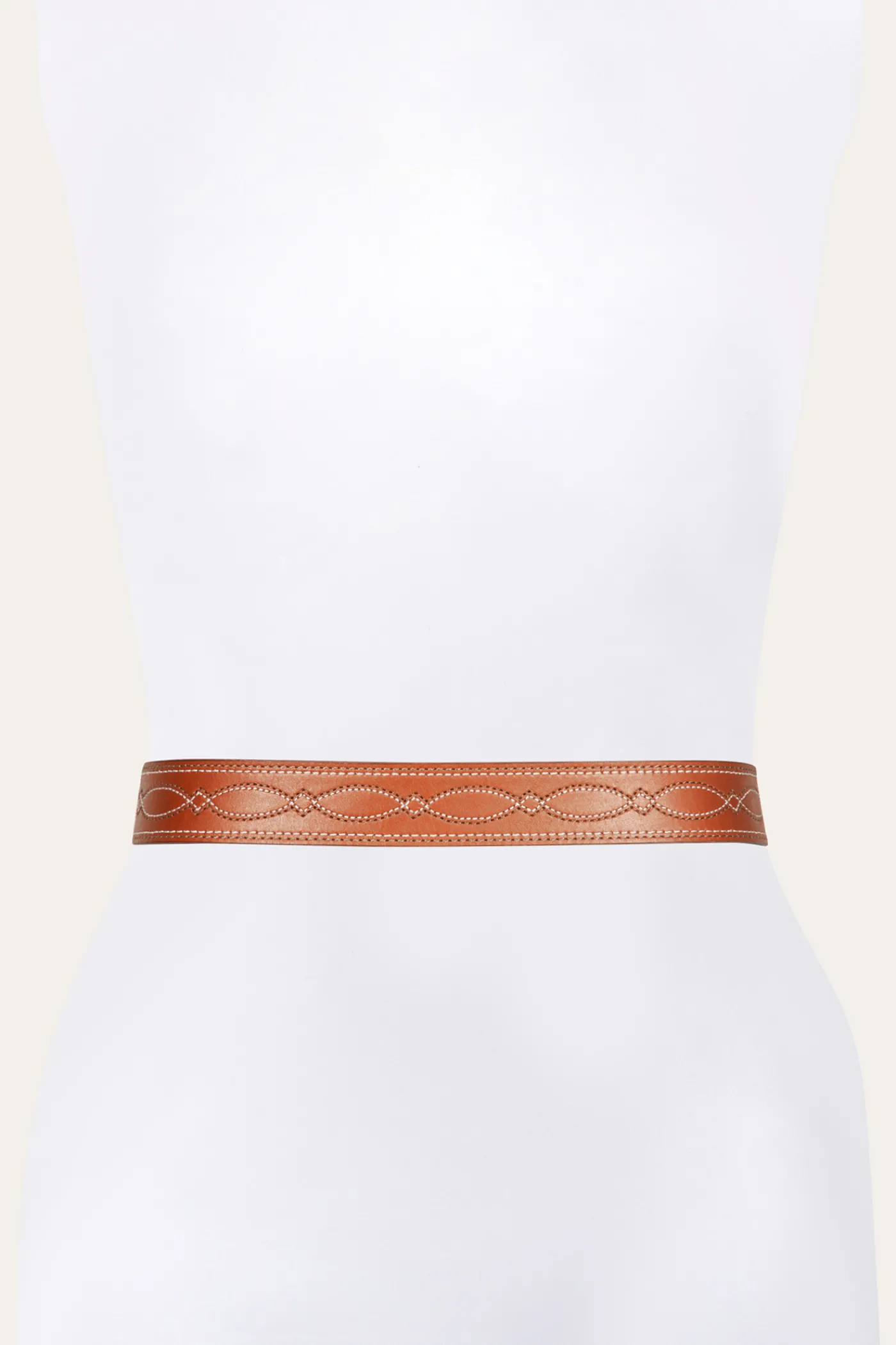 Clearance Frye 40MM Belt 2-Tone Stitch Tan