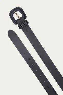 Hot Frye 30mm Belt With Covered Buckle & Leather Lacing