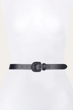 Hot Frye 30mm Belt With Covered Buckle & Leather Lacing