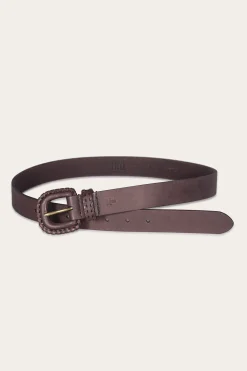 Hot Frye 30mm Belt With Covered Buckle & Leather Lacing
