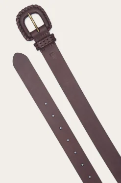Hot Frye 30mm Belt With Covered Buckle & Leather Lacing