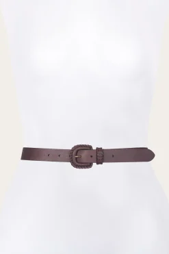 Hot Frye 30mm Belt With Covered Buckle & Leather Lacing