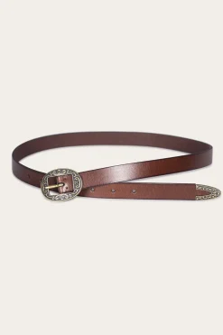 Sale Frye 21mm Logo Western Center Bar Belt