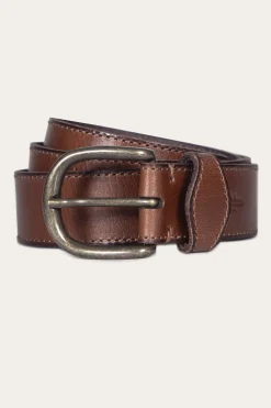 Sale Frye 35mm Stitched Edge Belt With Shaped Keeper