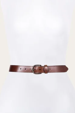 Sale Frye 35mm Stitched Edge Belt With Shaped Keeper