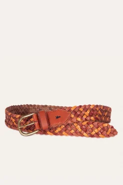 Frye 35MM Tonal Woven Leather Belt