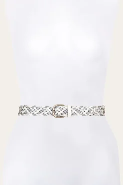 Frye 35MM Tonal Woven Leather Belt