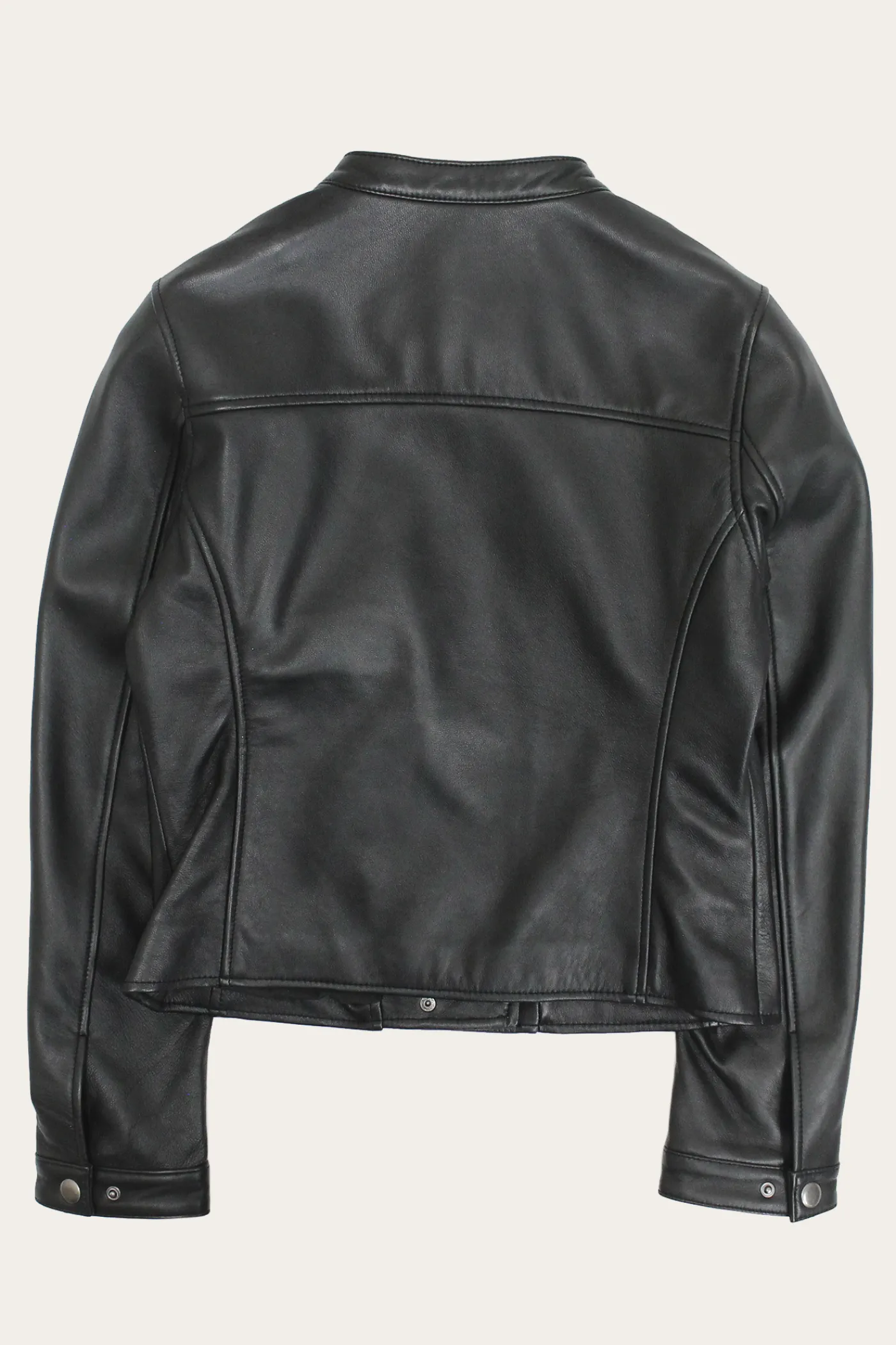 Frye Modern Biker-racer Leather Jacket Black