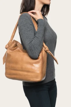 New Frye Nora Knotted Hobo Beige