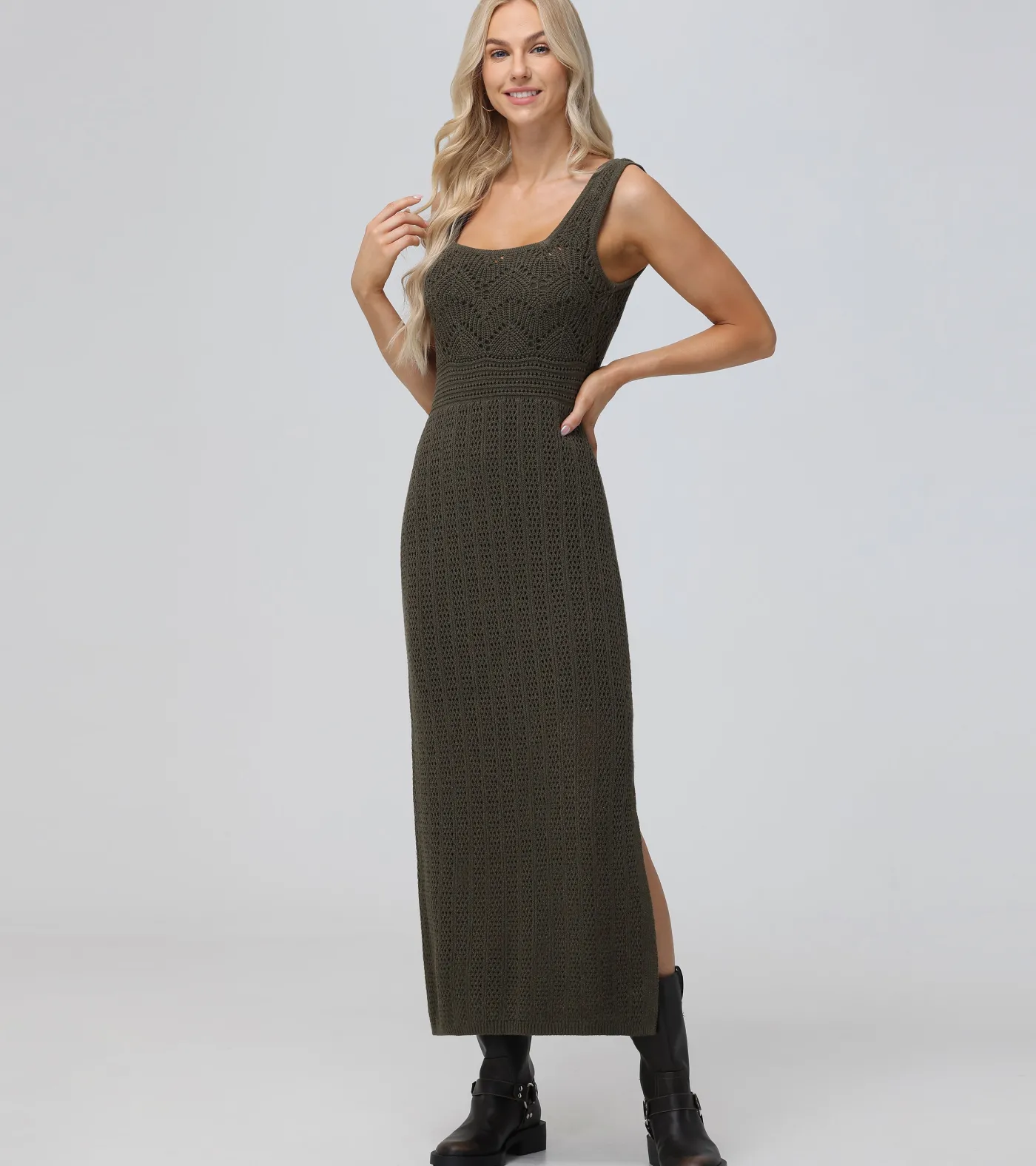 Discount Frye Open Stitch Maxi Sweater Dress