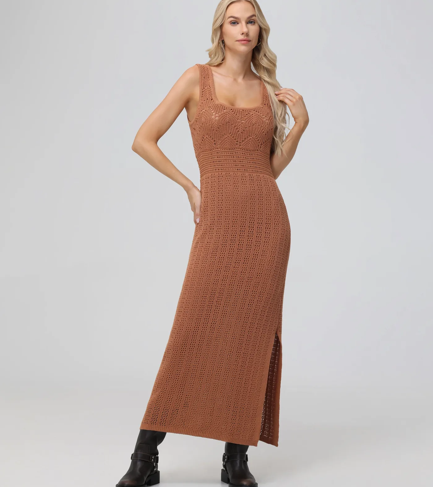 Discount Frye Open Stitch Maxi Sweater Dress