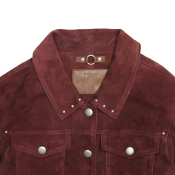 Online Frye Oxblood Fringed Jacket