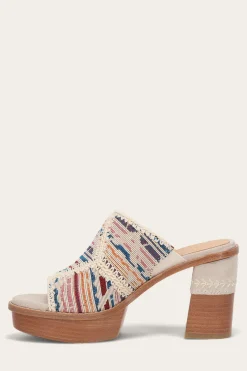 Clearance Frye Pipa Crochet Platform Sandal