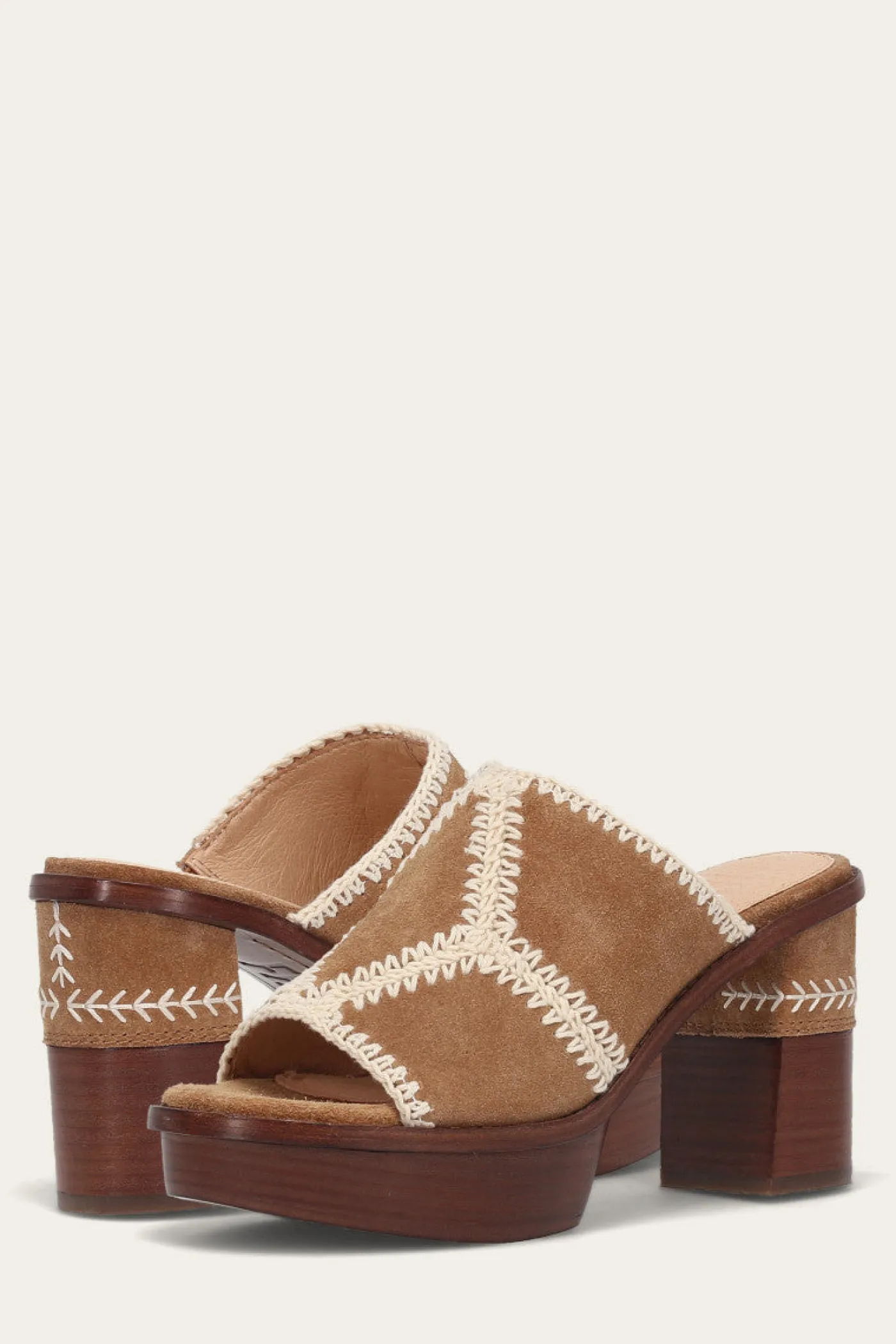 Clearance Frye Pipa Crochet Platform Sandal