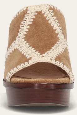 Clearance Frye Pipa Crochet Platform Sandal