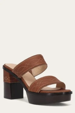 Frye Pipa Woodstock 2 Band Platform Sandal