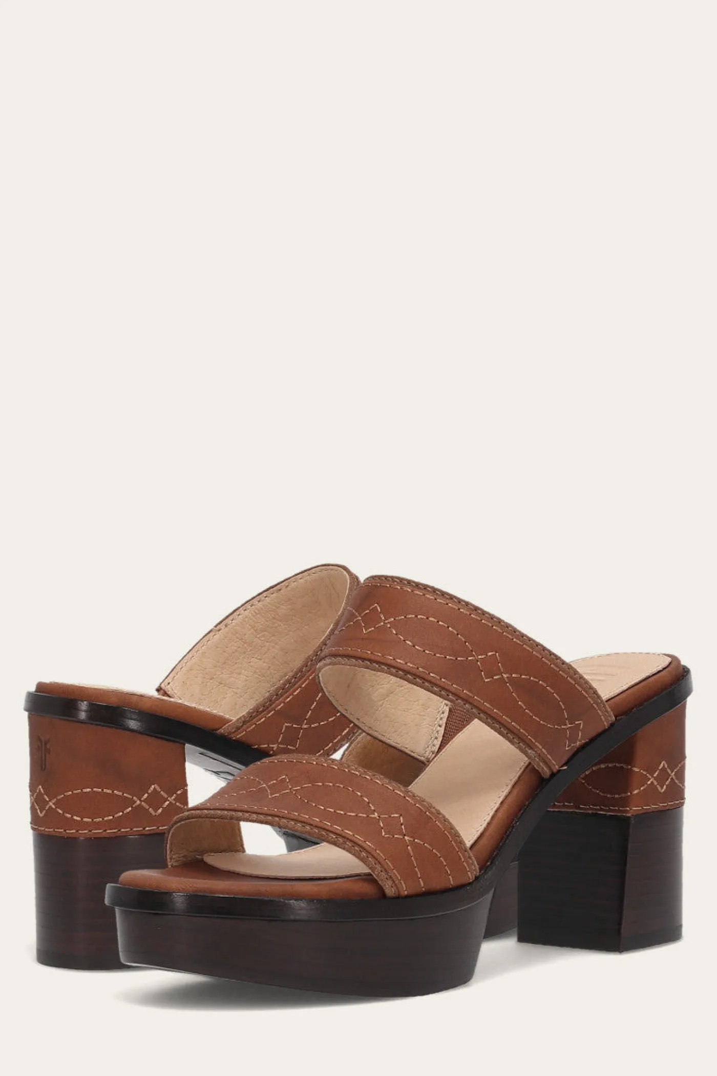 Frye Pipa Woodstock 2 Band Platform Sandal